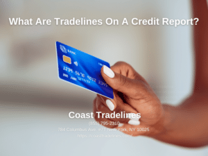 woman holding credit tradeline