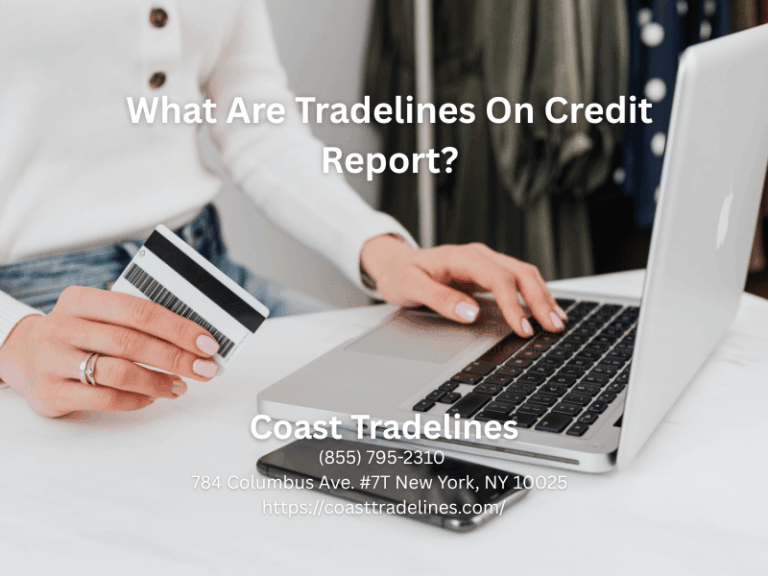 woman checking tradelines on credit report
